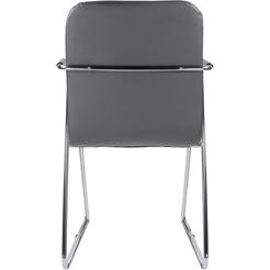 Стул Brabix Visit CF-101 (хром/экокожа темно-серый)