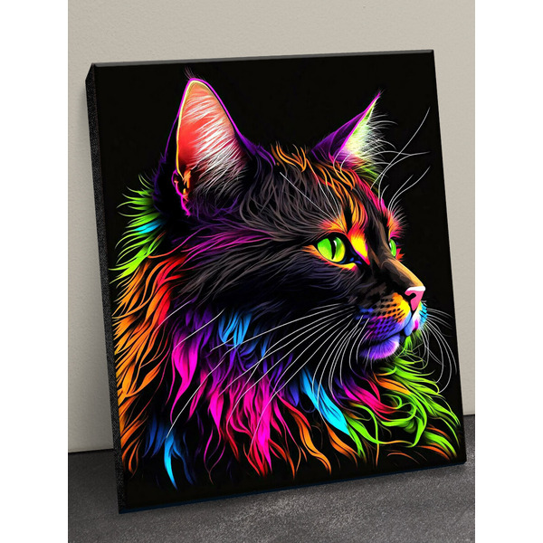 Картина по номерам Флюид Радужный котик 40x50 BHR0557