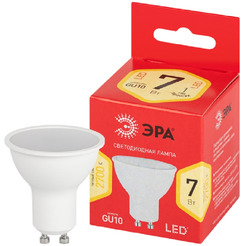 Led mr16-7w-827-gu10 r red line Лампочка светодиодная gu10 7вт софит теплый белый свет ЭРА
