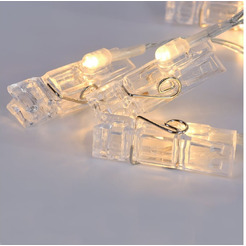 Светодиодная гирлянда VEGAS Прищепки 55117 (теплый белый)