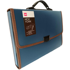 Папка-портфель DELI E5577BLUE