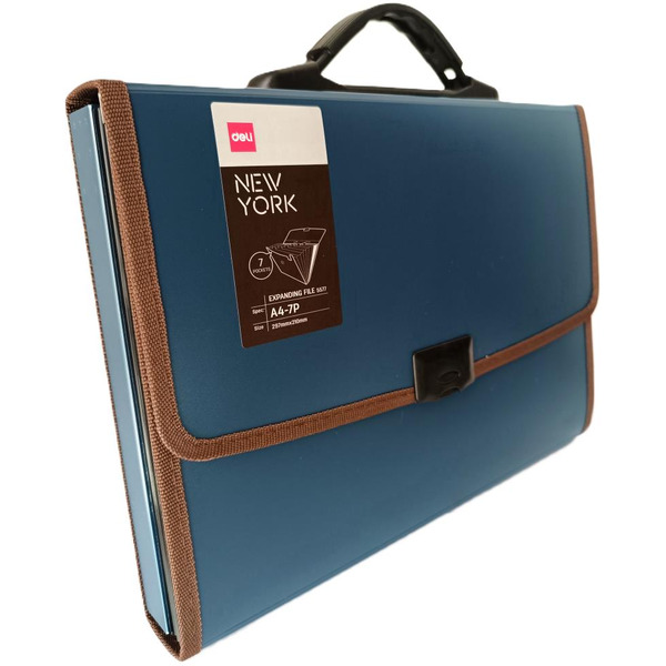 Папка-портфель DELI E5577BLUE