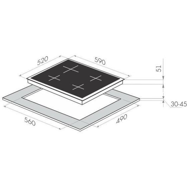 Газовая панель MAUNFELD MGHG.64.76RIB