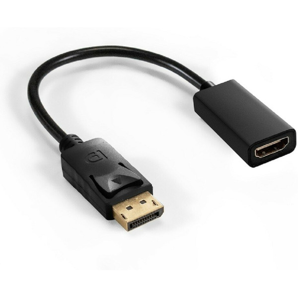 Кабель-переходник DisplayPort-HDMI ExeGate EX-DPM-HDMIF-0.1 (20M/19F, 0,1м) EX294706RUS