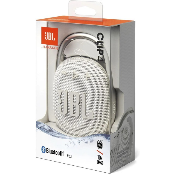 Беспроводная колонка JBL Clip 4 (белый)