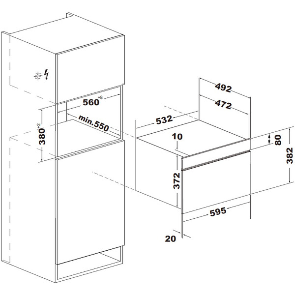 Встраиваемая микроволновая печь Weissgauff BMWO-342 DW Touch