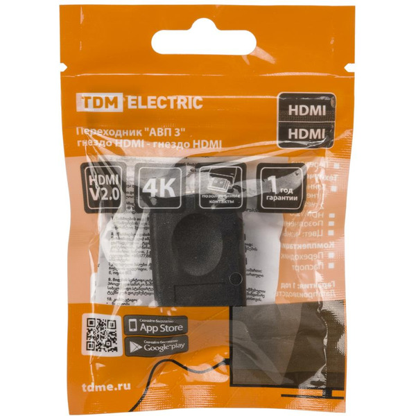 Переходник TDM Electric HDMI - HDMI SQ4040-0104 (угловой)