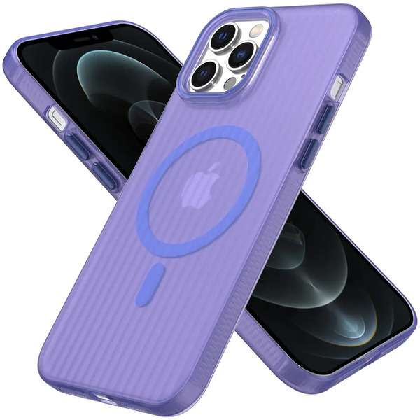 Задняя накладка CASE Translucent Strip Apple iPhone 12 Pro Max (синий)