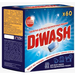 Таблетки для посудомоечной машины DiWash, 60 шт