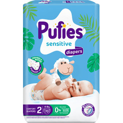 Подгузники детские Pufies Sensitive Mini 4-8кг, 70 шт