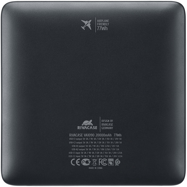 Внешний аккумулятор Rivacase VA1090 20000mAh (черный)