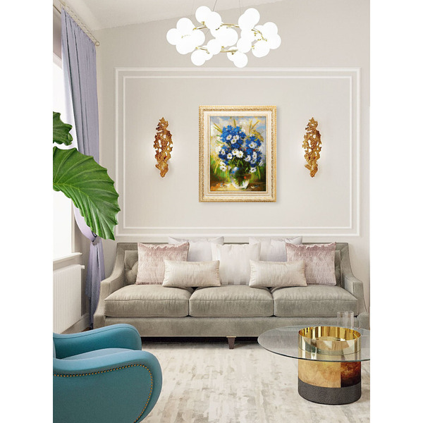 Картина по номерам Белоснежка Ромашки и васильки 143-AS