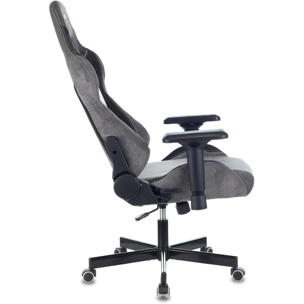 Кресло игровое Бюрократ Zombie VIKING 7 KNIGHT Fabric тк/экоко, сер ромб