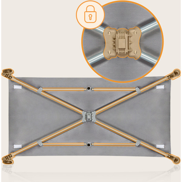 Кровать-манеж Lionelo Stefi (Grey Concrete Multicolor)