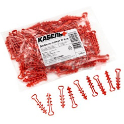 Дюбель-хомут КАБЕЛЬ+ П 8/5 (красный) 100 шт