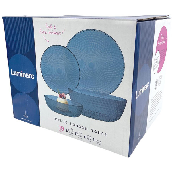 Набор тарелок Luminarc Идиллия Лондон Топаз O0203 (19шт)