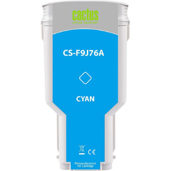 Картридж струйный Cactus CS-F9J76A 727 XXL голубой (300мл) для HP DJ T920/T930/T1500/T1530/T2500/T2530