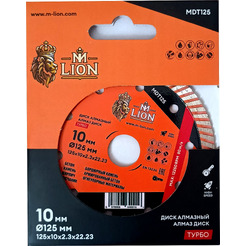 Диск алмазный по бетону M-Lion MDT125 125*22.23мм