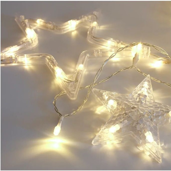 Гирлянда Vegas Бахрома со звездочками 55134 2х0.9м