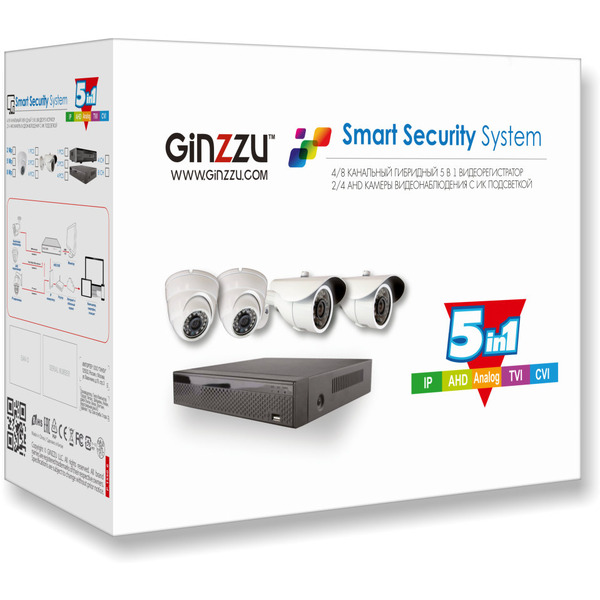 Комплект видеонаблюдения Ginzzu HK-427N