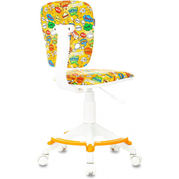 Кресло Бюрократ CH-W204/F (пластик белый/оранжевый бэнг)