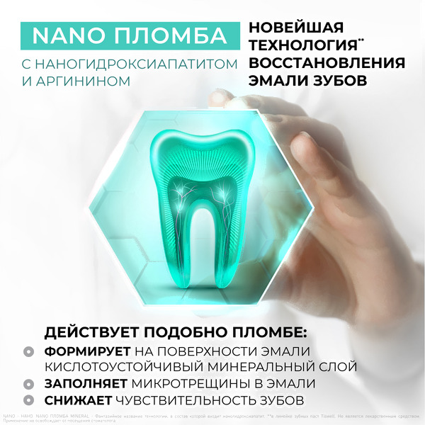 Зубная паста Tiswell Реминерализующая с наногидроксиапатитом (110г)