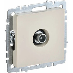 Розетка телевизионная IEK Brite РТВ10-0-БрКр