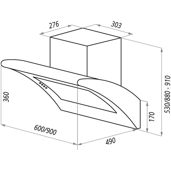 Кухонная вытяжка MAUNFELD Londa 60 (нержавеющая сталь)