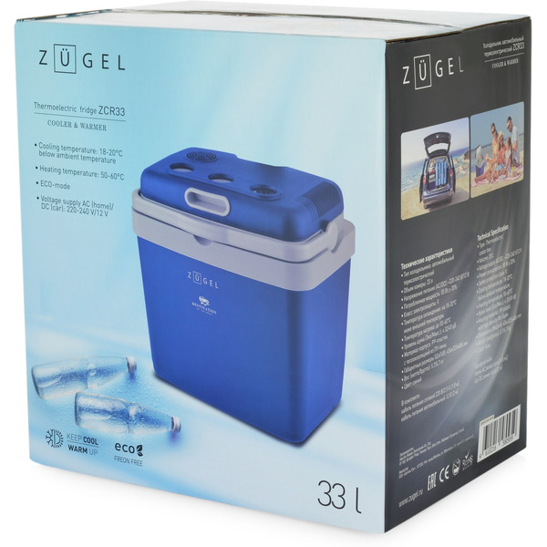 Автохолодильник ZUGEL ZCR33 (синий)