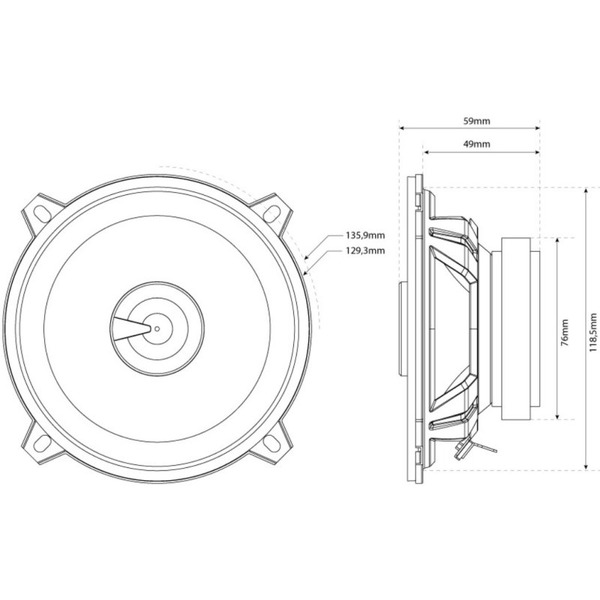 Автоакустика MTX TX250C