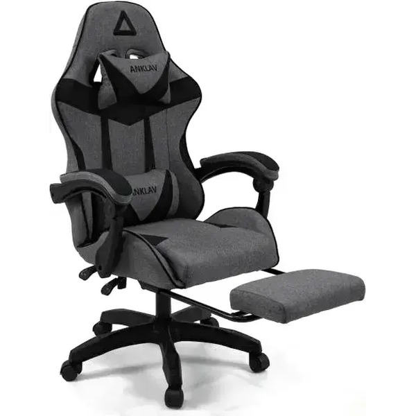 Кресло офисное King Style FK-31 Anklav Fabric Black (светло-серый/черный)