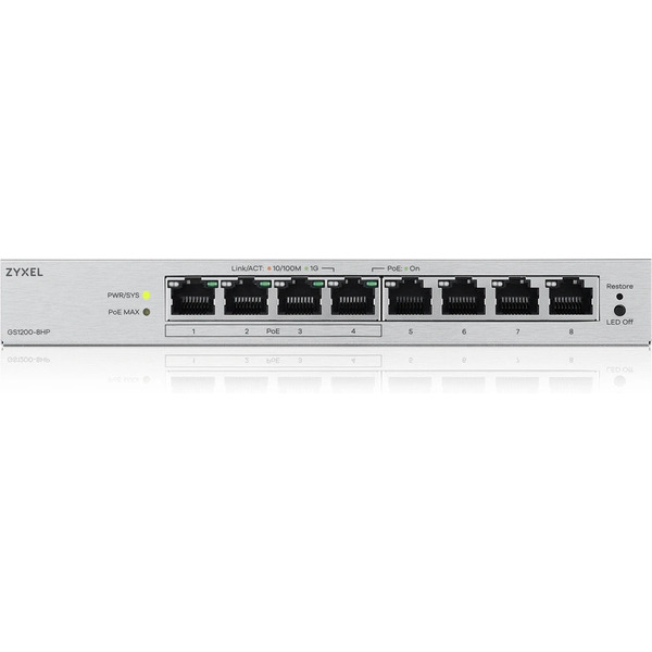 Коммутатор Zyxel GS1200-8HPV3-EU0101F