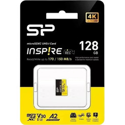 Карта памяти Silicon Power Inspire microSDXC SP128GBSTXLA2V1N 128GB