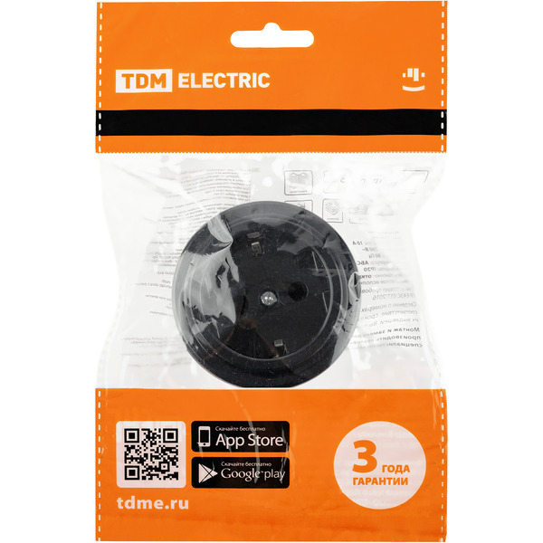 Розетка TDM Electric Виви SQ1820-1212 (черный)