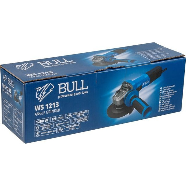 Одноручная углошлифмашина BULL WS 1213 (1333514)