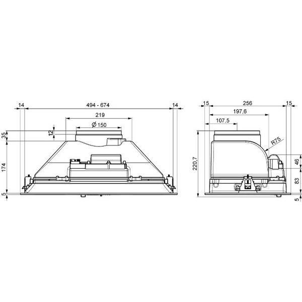 Кухонная вытяжка Elikor Casper 70Н-450-П3Д (нержавеющая сталь)