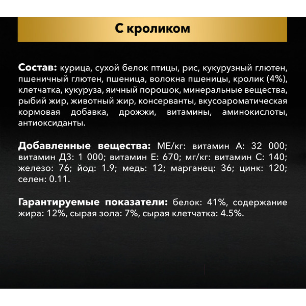 Сухой корм для кошек Pro Plan Sterilised с кроликом (1.5кг)