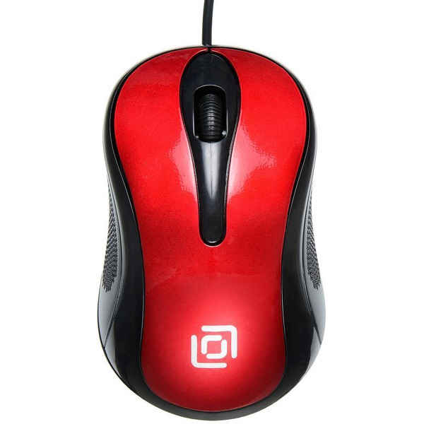 Мышь Oklick 385M (черный/красный)