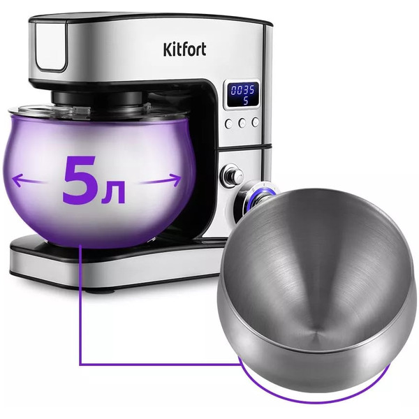 Планетарный миксер 3 в 1 Kitfort КТ-3471