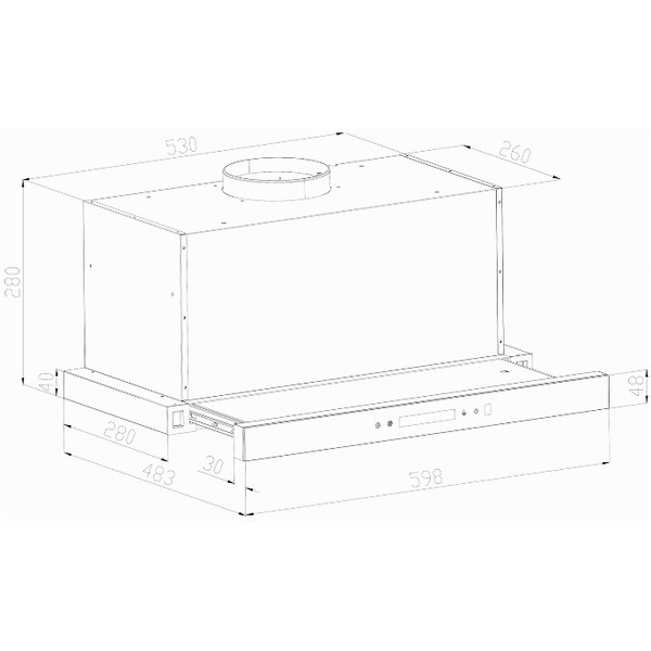 Вытяжка BACKER TH60CL-2F200-SHINY RC (черный)