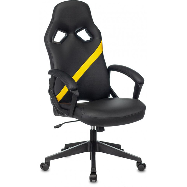 Кресло игровое Zombie DRIVER (1485773) черный/желтый