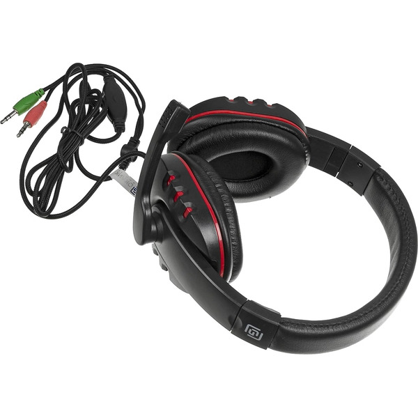 Наушники с микрофоном Oklick HS-L380G ABADDON (черно-красный)