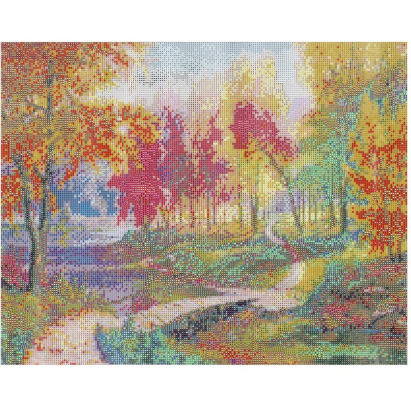 Картина стразами(алмазная мозаика) ОСТРОВ СОКРОВИЩ «Осень в старом парке» 663868