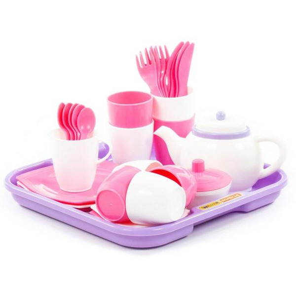 Набор игрушечной посуды Полесье Алиса 58973 (на 4 персоны, в сеточке)