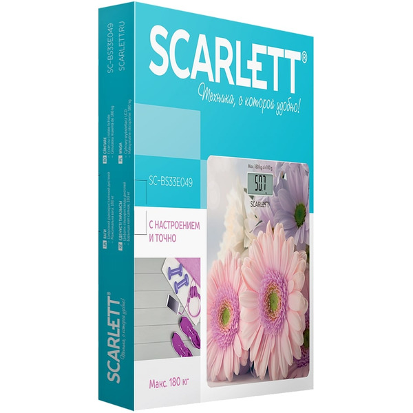 Весы напольные Scarlett SC-BS33E049 Gerberas