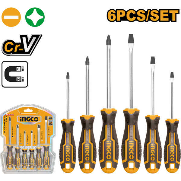Набор отверток INGCO HKSDS0628 (6 шт)