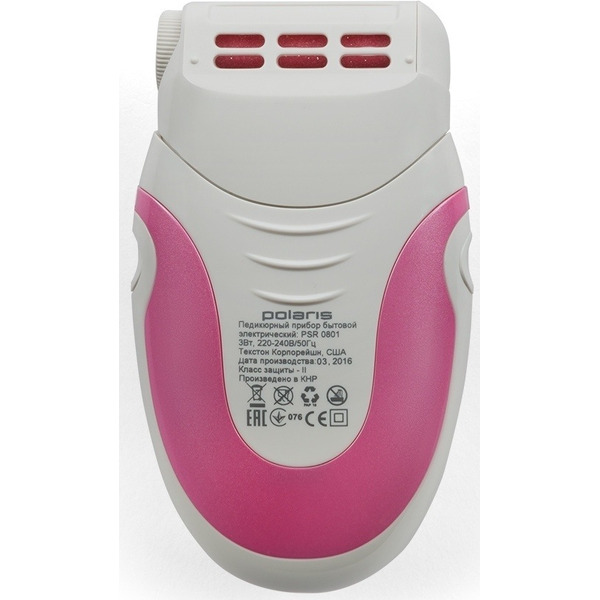 Педикюрный прибор для удаления мозолей POLARIS PSR0801 (бело-розовый)