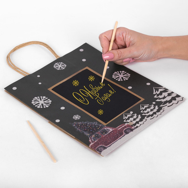 Пакет подарочный Золотая сказка NY Kraft 591967 (21×14×26 см)