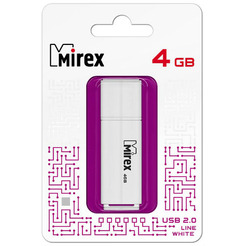 USB Flash Mirex Color Blade Line 4GB 13600-FMULWH04 (белый)