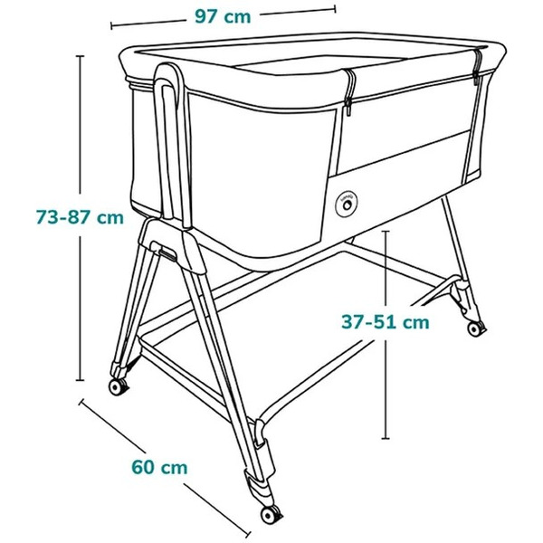 Детская кроватка Lionelo Luna (Grey Concrete)